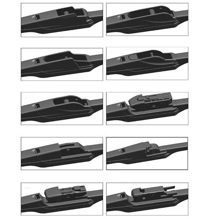 JJ Neues Multifunktions-Heckwischerblatt mit 10 Adaptern